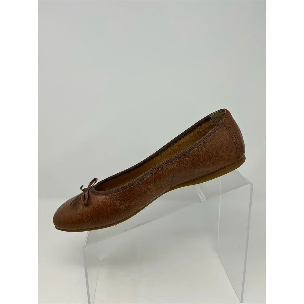 Born Ballet Flats Womens Size 9M Brown Round Toe Bow Slip On Comfort Size 9